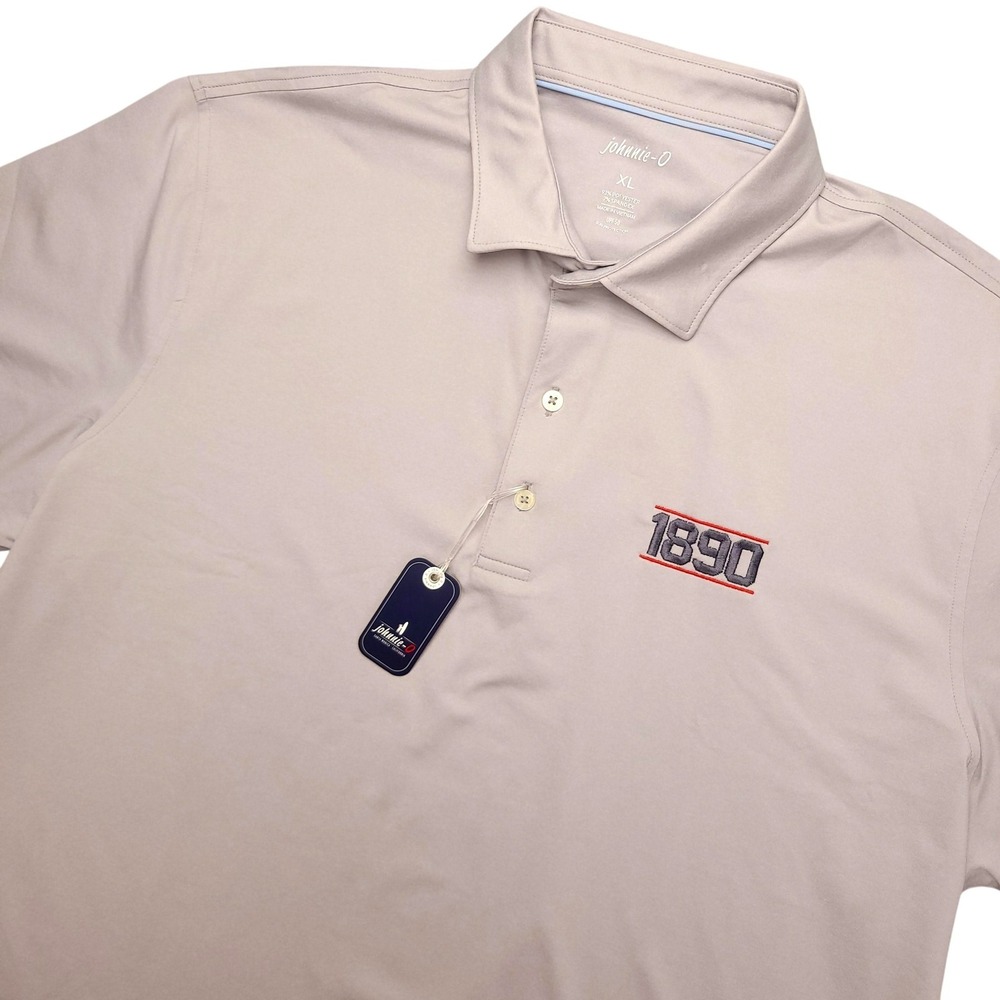 Johnnie-O Birdie Polo Shirt Mens XL Gray Solid Golf Performance UPF 50